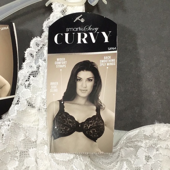 Smart & Sexy White Lace Unlined Underwire Bra 44D NWT - Picture 3 of 8